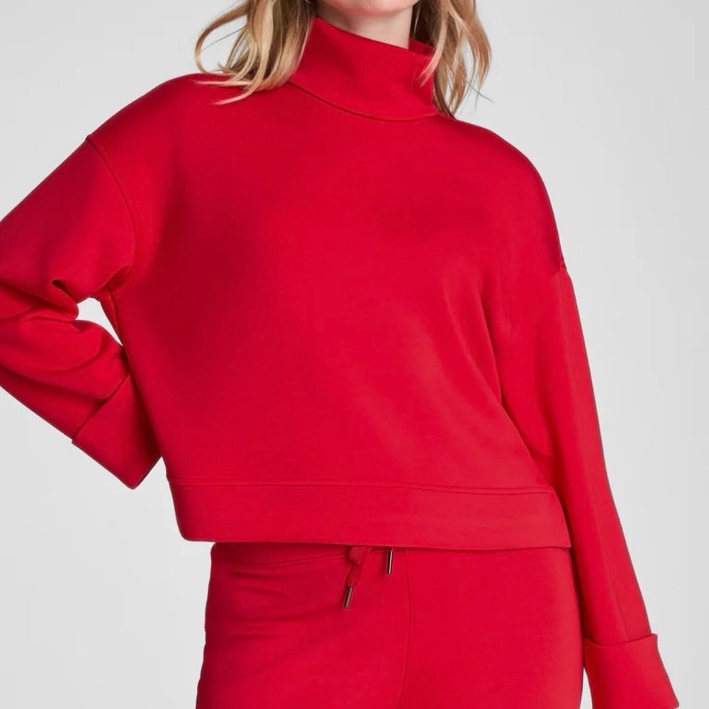 Spanx Women's Red Turtleneck Sweater
